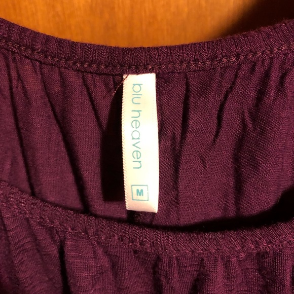 Purple off the shoulder tunic - Picture 2 of 2